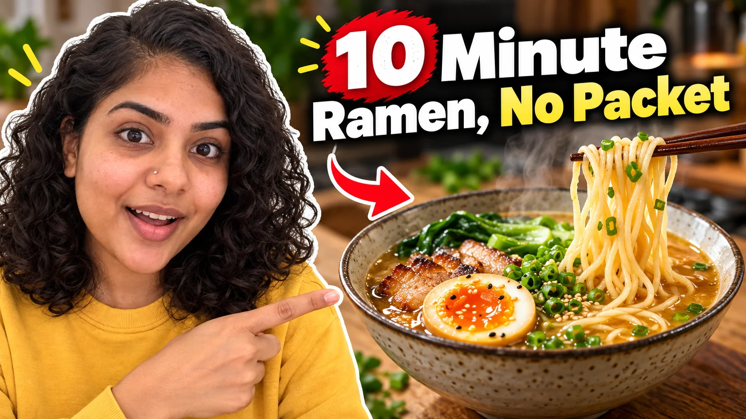 Cooking thumbnail — 10 Minute Ramen, No Packet
