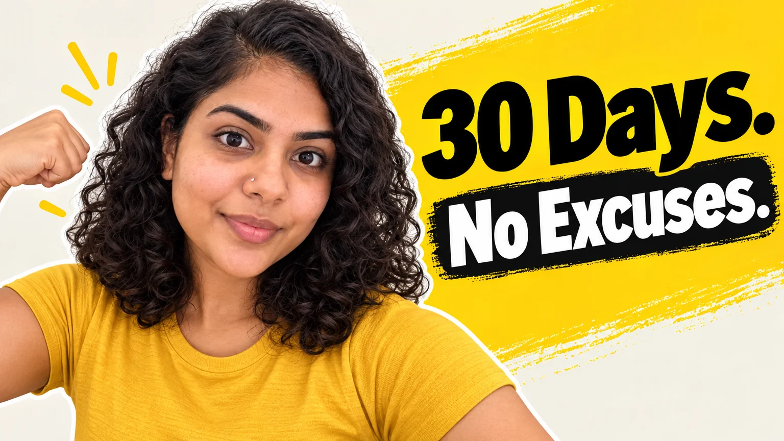 Fitness thumbnail — 30 Days. No Excuses.
